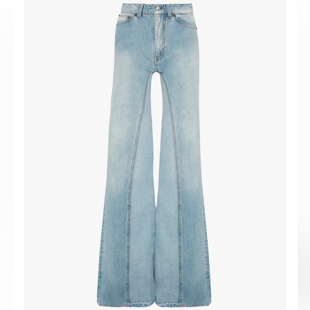 Victoria Beckham Bianca High Waist Flare Jeans Light Blue 26